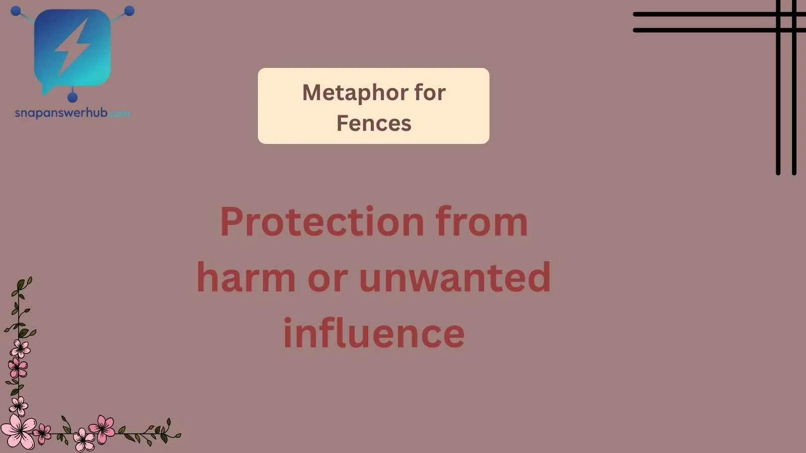 Metaphor for Fences