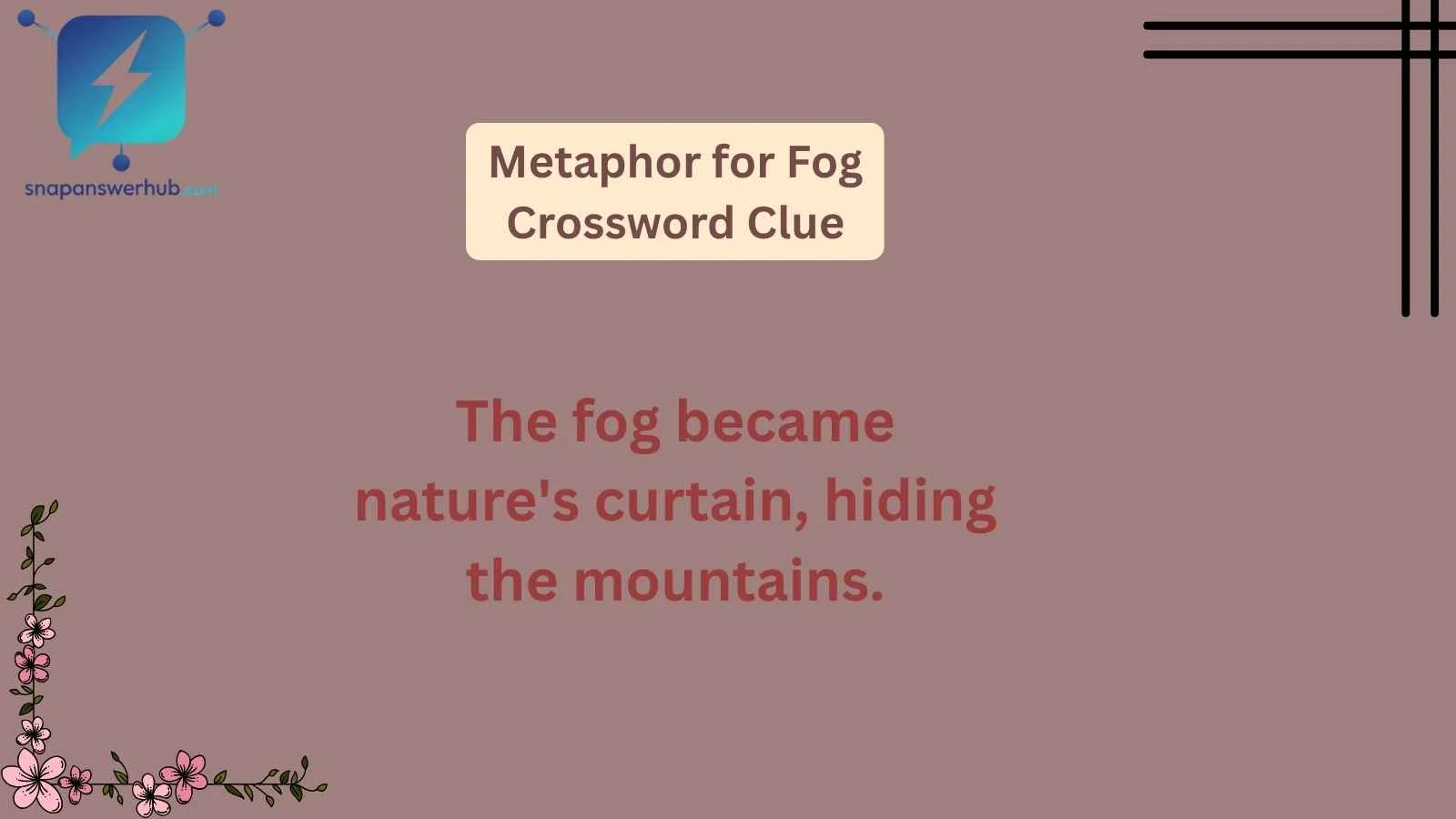 Metaphor for Fog Crossword Clue