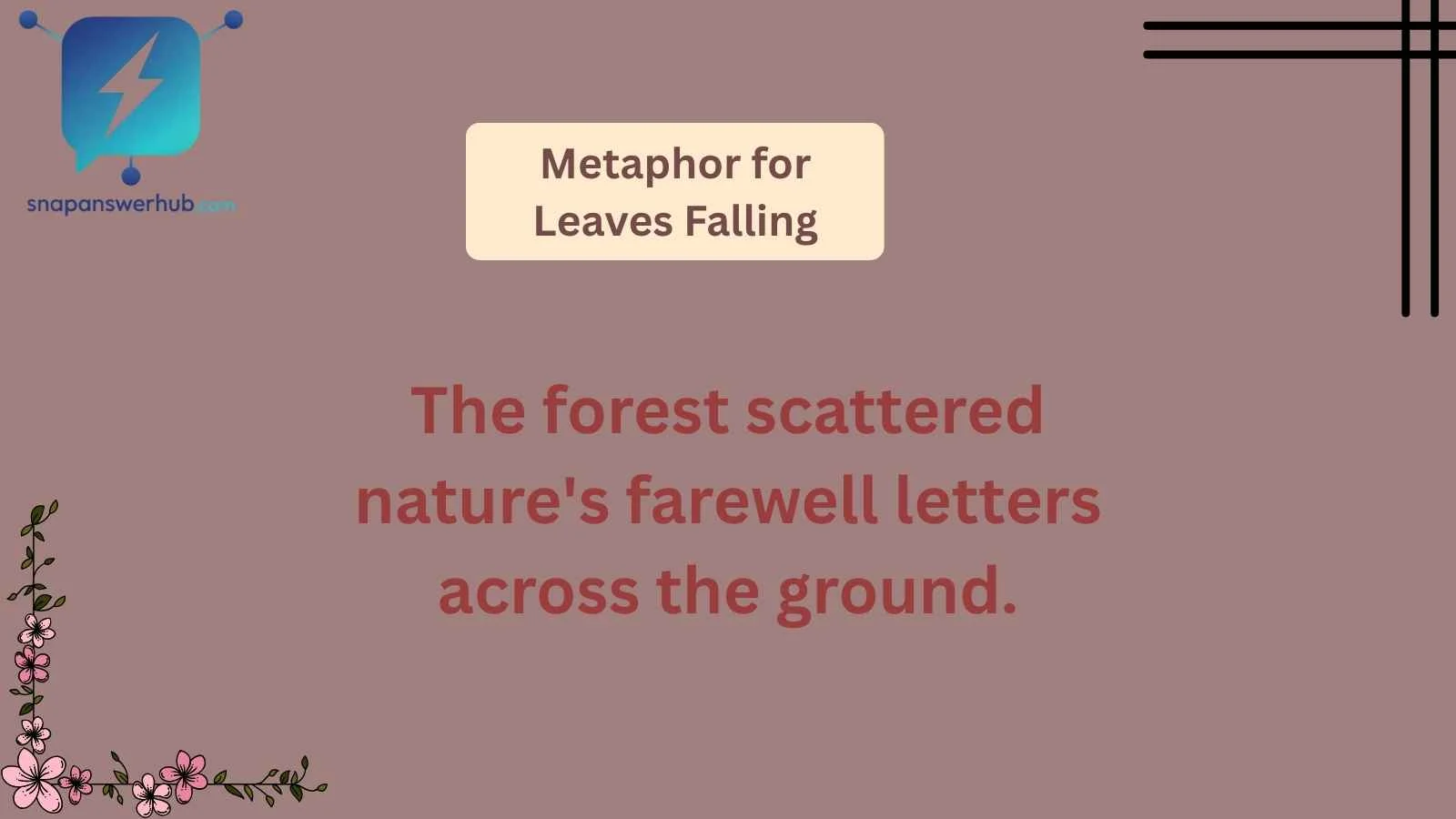 Metaphor for Leaves Falling