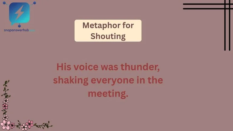 Metaphor for Shouting
