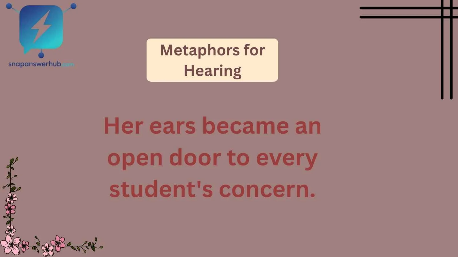 Metaphors for Hearing