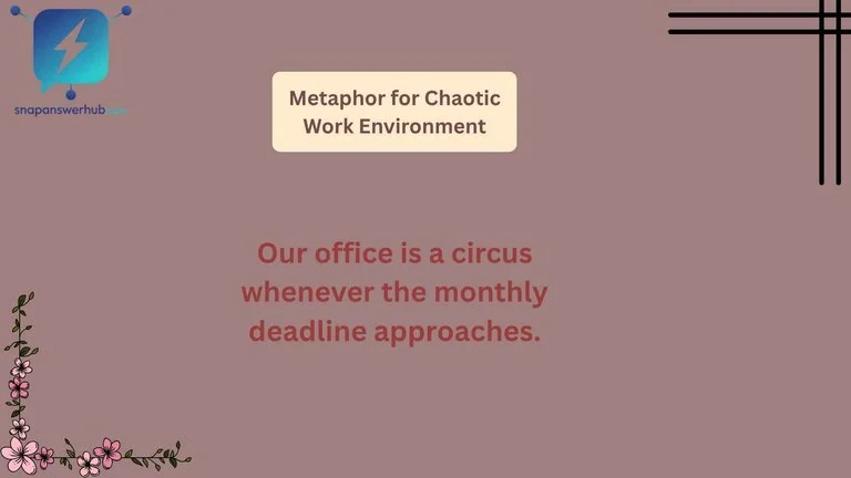 Metaphor for Chaotic Work Environment