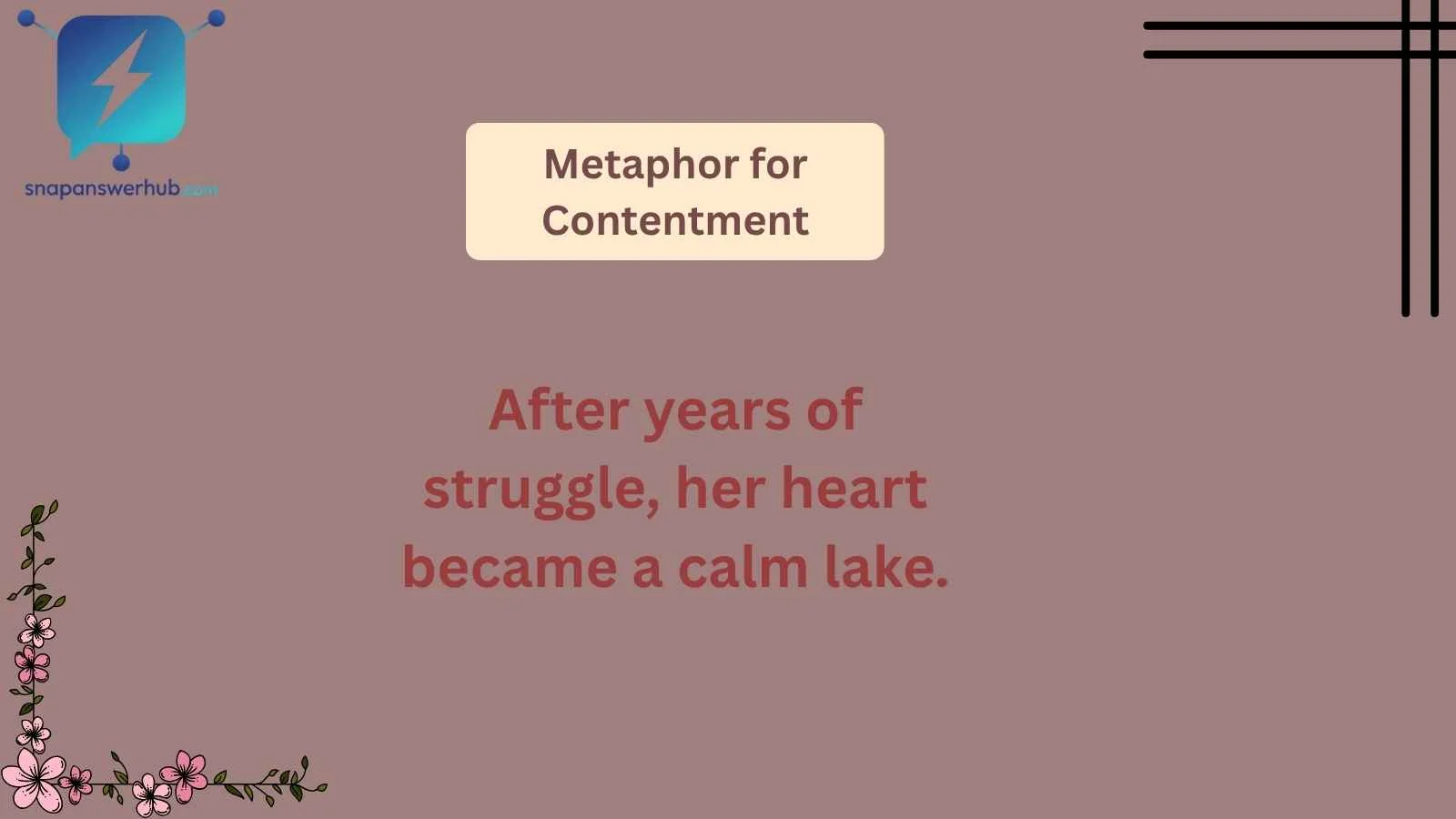 Metaphor for Contentment