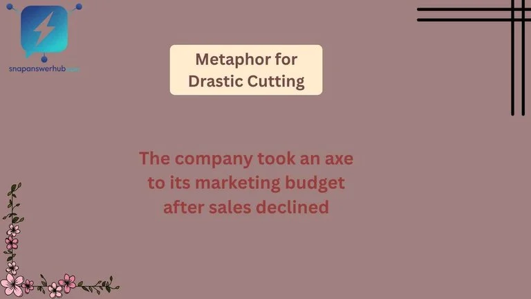 Metaphor for Drastic Cutting