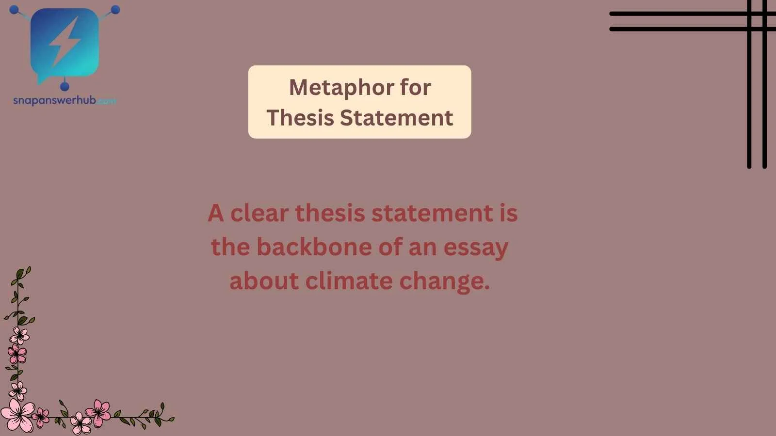 Metaphor for Thesis Statement